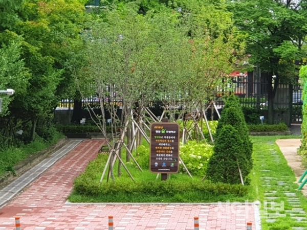 인천부현동초등학교에 조성한 명상 숲. (사진=계양구)