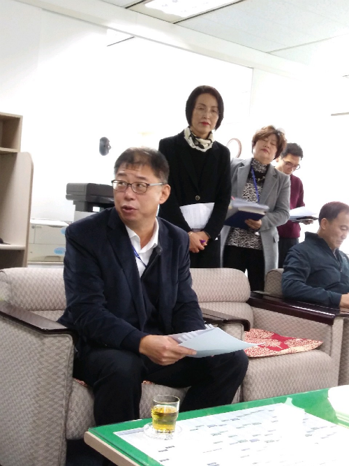 대전시 임묵보건복지국장은 22일 오후 3시 기자 간담회를 진행하고있다.(사진=정태경기자)