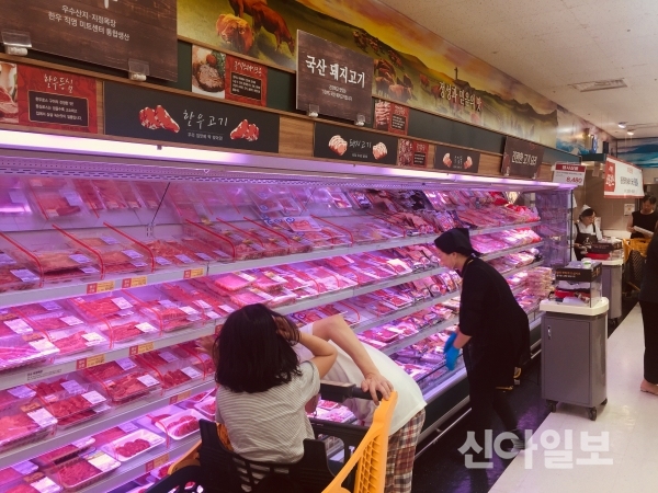 서울 모 대형마트의 돼지고기 등 정육코너. (사진=박성은 기자)