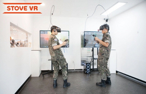 육군 부대 문화컴플렉스에 STOVE VR 플랫폼 공급 이미지. (사진=스마일게이트 스토브)