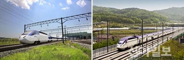 KTX(왼쪽)와 SRT. (사진=한국철도·SR)