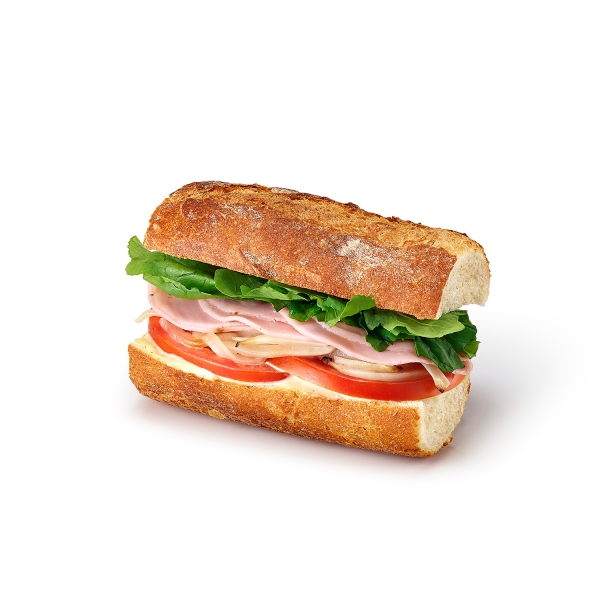 30일부터 스타벅스 매장에서 판매하는 신세계푸드의 대체육 활용 '프렌치 바게트 샌드위치' [사진=신세계푸드]