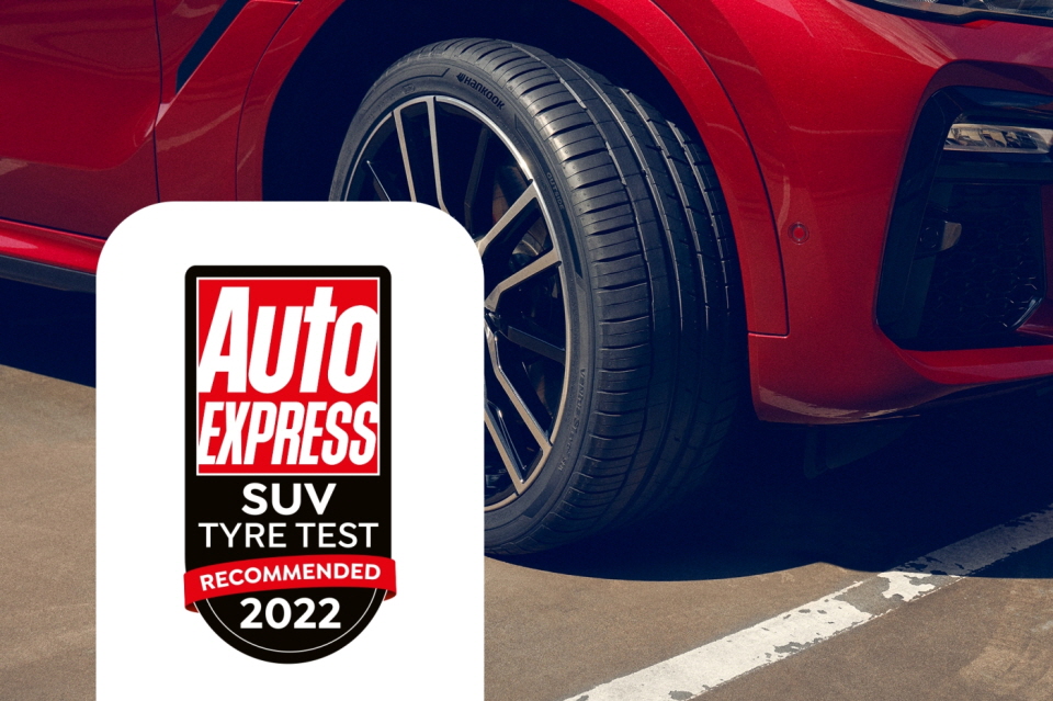 영국 자동차 전문지 ‘오토 익스프레스(Auto Express)’가 진행한 2022 SUV 타이어 성능 테스트에서 ‘추천(Recommended)’ 등급을 받은 ‘벤투스 S1 에보3 SUV’ 이미지. [사진=한국타이어앤테크놀로지]