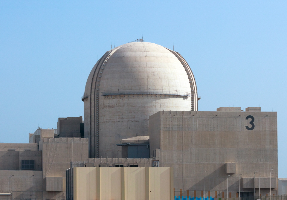 아랍에미리트(UAE) 바라카 원전 3호기 전경. [사진=한국전력공사]