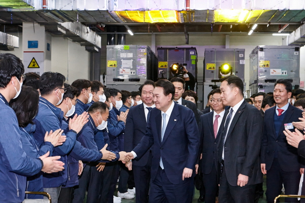윤석열 대통령 SK실트론 투자협약식에 참석(사진=구미시)