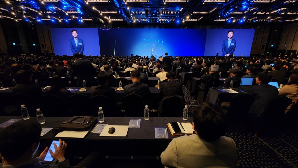 18일 서울 그랜드 인터컨티넨탈에서 열린 'kt cloud summit 2023' 행사 전경.[사진=장민제 기자]