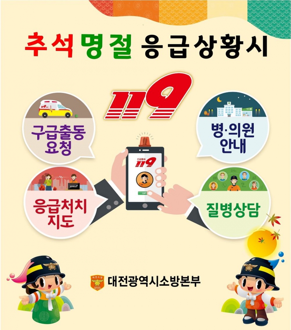대전119종합상황실, 구급상황관리 대비 태세 강화 홍보 이미지 (자료제공=대전소방본부)
