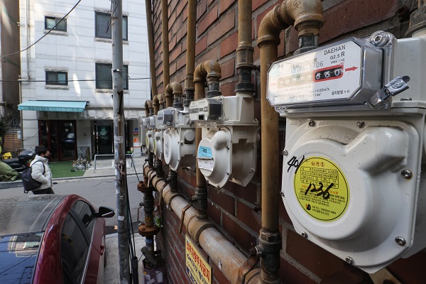 서울 시내 주택단지의 가스계량기(사진=연합뉴스)