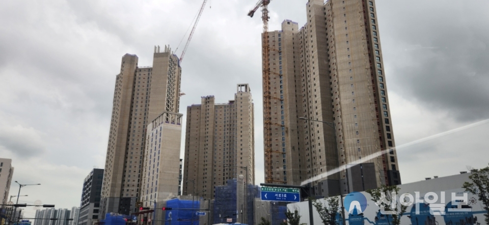 지난 9월16일 인천시 서구 검단시도시에 건설 중인 아파트. (사진=천동환 기자)