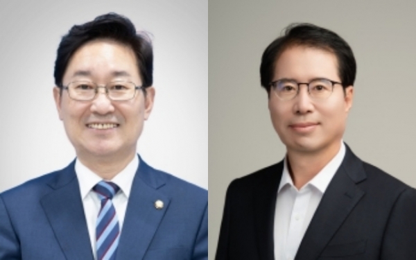 (왼쪽부터)대전 서구을 민주당 박범계, 국민의힘 양홍규 후보 (사진=양주석 기자)