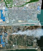이시노마키시 지진 발생 전과 후