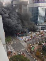구로 고층 공사장 화재 2명 사망, 9명 부상