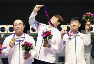 [아시안게임] 한국사격 대표팀, 男 10m 러닝타깃 단체전 ‘2관왕’