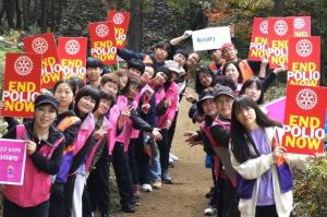 홍천 진달래로타리클럽, 소아마비 퇴치 캠페인 전개