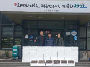 정선 민둥산 억새보존회, 억새 활용 배양버섯 54상자 기탁