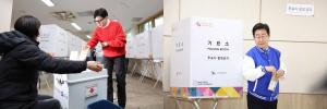 이재명, 대전서 사전투표 참여… "충직하게 일하는 정치집단 선택해야"