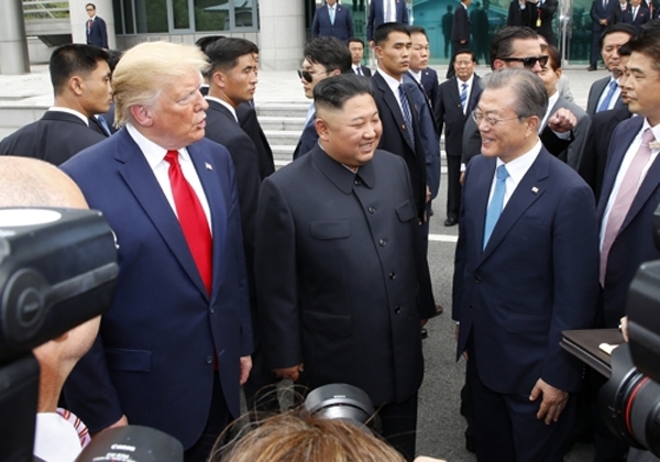 도널드 트럼프 미국 대통령, 김정은 북한 국무위원장, 문재인 대통령. (사진=연합뉴스)