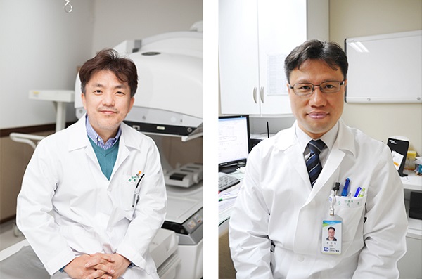 정용안 핵의하과 교수(왼쪽)와 송인욱 신경과 교수. (사진=인천성모병원)