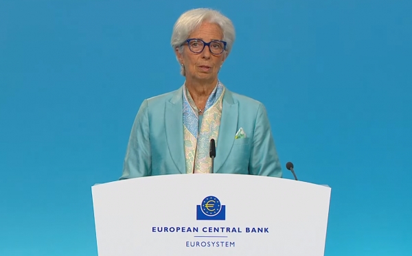 크피시튼 라가르드(Christine Lagarde) ECB 총재가 현지 시각 22일 기자회견을 통해 (사진=유헙중앙은행)