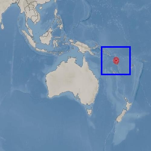 남태평양의 바누아투 산마 루간빌 북쪽(200km 해역)에서 18일 오후 4시26분 52초(한국시간) 규모 6.1의 지진이 발생했다. (사진=기상청)