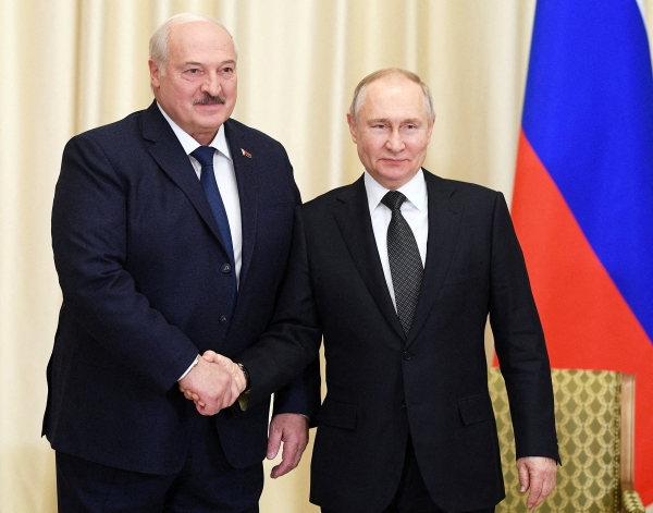 루카셴코 벨라루스 대통령과 푸틴 러시아 대통령(사진=스푸트니크 연합뉴스/크렘린궁)