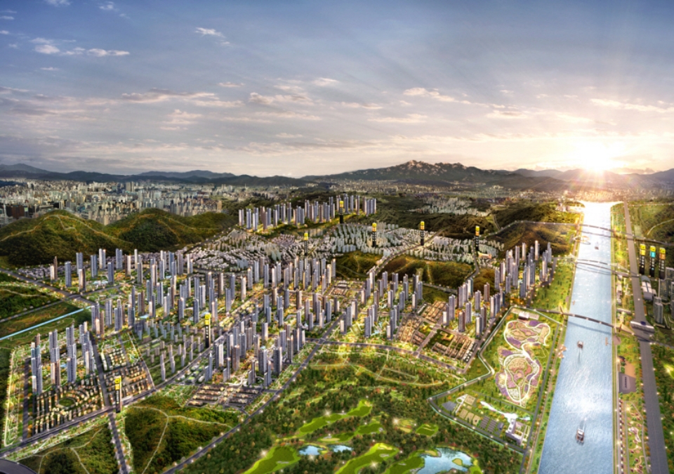 DK아시아가 인천시 서구에 계획한 리조트형 특화 아파트 도시 조감도. (자료=DK아시아)