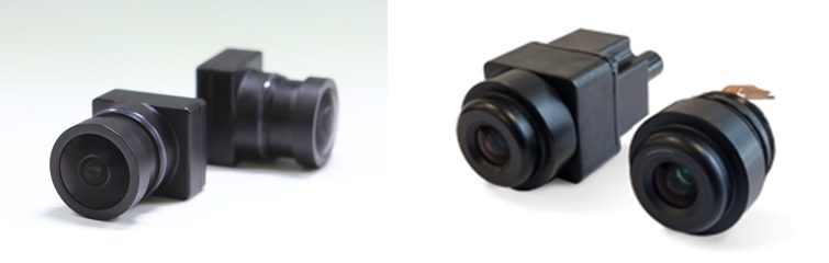 (왼쪽부터) LG이노텍 히팅 카메라 모듈, 삼성전자 전장용 카메라 모듈. [사진=각 사]