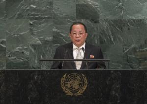 "공격 시작은 트럼프"… 北리용호, 유엔 연설서 맹비난